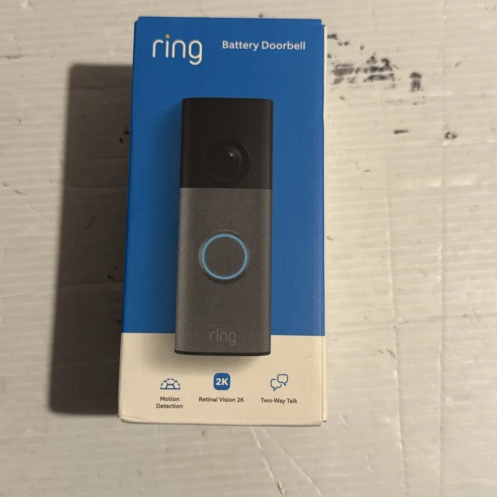 Ring Battery Doorbell (newest model), Retinal 2K with wide-angle video, up to 6x